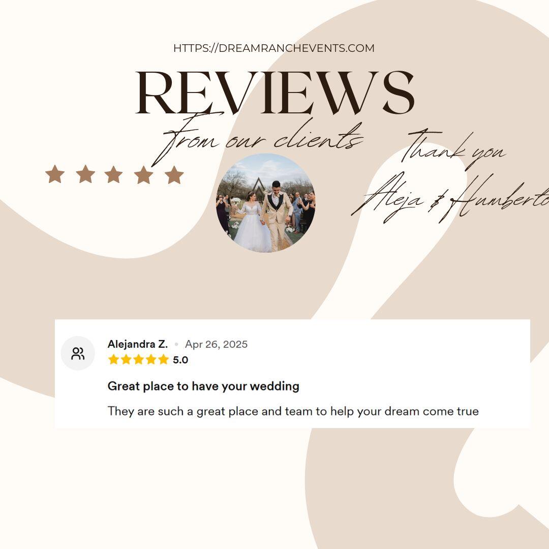 client review on The Dream Ranch venue located near Greenville,TX